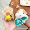 Chaveiro Pingente de Pelúcia Criativo e Divertido Porquinho da Índia Balançante Chaveiro Pingente Criativo Tendência Boneca Celebridade da Internet Boneca de Máquina de Garra