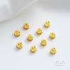 Color-preserving dumb gold sand gold copper fortune word peace joy hollow small beaded accessories diy jewelry materials