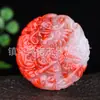 Pendente de Jade Sangue de Xinjiang Pendente de Dragão Jade Vermelho e Branco Dragão e Fênix Pendente de Jade Tai Chi Fonte de Fornecimento para Transmissão ao Vivo