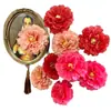 Hibisco Simulado Buquê de Seda Artificial Falsa Flores de Casamento de Alto Nível Ornamentos de Decoração de Sala de Estar Acabados Flores de Plástico Florais