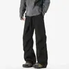 Edição Especial P25 Sem Diferença de Preço Estilo Montanha de Primavera Calça Cargo Ampla Plissada à Prova de Vento Resistente à Água para Homens K5659