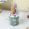 Portalápices de dibujos animados Kaai para niñas, portalápices de escritorio de gran capacidad, estilo ins, caja de almacenamiento de papelería creativa para escritorio de estudiante
