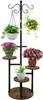 Soporte para plantas de interior y exterior, soporte colgante para plantas de 4 niveles, soporte para flores de exhibición multi-planta