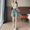 Jeans de Cinco Puntas Agujereados para Mujer 2026 Nuevo Verano Petite Azul Chica Popular Lavados Casuales Pantalones de Pierna Recta Corte A