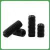 Tornillos prisioneros de hexágono interior de alta resistencia, Tornillos avellanados, Tornillos negros Kemi sin cabeza, Tornillos de máquina de hexágono interior