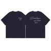 Camiseta de Manga Corta Holgada de Cuello Redondo con Estampado de Lema de Paja de Marca Nicho Americana Cole Buxton para Hombre y Mujer