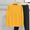 Suéter de punto retro de cuello redondo, una capa base versátil y casual para hombre, perfecto para otoño, con un look sofisticado.