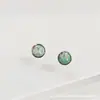 Brincos de Opala em Liga de Titânio, Tarraxas de Osso da Orelha com Espiral Interna e Base Plana de Opala, Fabricantes de Fonte de Joias para Piercing, Atacado Transfronteiriço