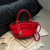 Bolsa de Mão com Textura de Nicho Feminina 2026 Nova Moda Bolsa Cesta com Grão de Lichia Versátil Bolsa de Ombro Único Transversal