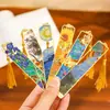 Marcador de Página Metálico Pintura a Óleo Van Gogh Vintage, Presente Cultural Criativo de Alto Padrão, Clipe para Página de Livro de Estudante, Marcador de Página Pequeno para Presente no Atacado