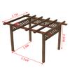 Rack de Uva para Varanda de Madeira Anticorrosiva Casa Pátio Lazer Pavilhão de Madeira Maciça Carbonizada Jardim Externo Mesa e Cadeira Simples Pavilhão