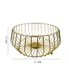 Cesta de frutas de hierro de lujo ligero transfronteriza, bandeja de frutas de metal hueca creativa para sala de estar de casa, mesa de centro, cesta de almacenamiento de bocadillos