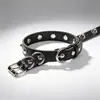 Collar de cuero PU estilo gótico oscuro europeo y americano transfronterizo Harajuku, con remaches metálicos exagerados, retro y únicos, un collar de estilo punk