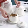 Olla de Cerámica Impermeable para Estofado Hotel Phnom Penh con Tapa Doble Tapa Boles Binaurales para Estofado de Nido de Pájaro con Recipiente Interior Olla para Huevo al Vapor Olla para Estofado Olla Pequeña para Sopa