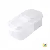 Lonchera de Frutas para Salidas, Contenedor de Comida Portátil para Estudiantes de Primaria, Transparente, con Tapa, Compartimentado y Conservador de Frescura