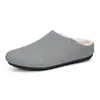 Chinelos de Algodão Masculinos, Novo Estilo de Inverno Masculino, Sola Plana, Antiderrapante, Resistente ao Desgaste, Forrados com Fleece, Sapatos de Algodão Quentes, Meio Chinelo de Calçar