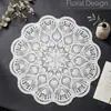 Estilo nórdico impermeável isolamento térmico descanso de mesa PVC bronzeado descanso de mesa criativo oco redondo flor jogo americano atacado transfronteiriço