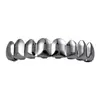 Hip-Hop Europeu e Americano Transfronteiriço Oito Dentes Rose Gold Aparelho Dental Banhado com Ouro K 8 Joias de Aparelho Halloween Grillz para Dentes