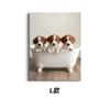 Amazon Transfronterizo Bañera Linda para Mascotas Divertida Decoración de Pared para Baño Pintura Mural de Alta Gama Minimalista Moderno Impermeable Pintura Colgante