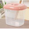 Cubo de Arroz de Plástico Impreso Transparente para el Hogar con Tapa Caja de Almacenamiento de Arroz Cubo para Granos Fideos Sellado a Prueba de Humedad y Insectos Cubo de Almacenamiento de Arroz