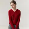 Sudadera con capucha de cachemir para mujer Baicaierong Otoño/Invierno 2026 Diseño versátil Tejido de lana