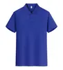 Camisa Polo Masculina Manga Curta Verão Imitação de Algodão Cor Sólida Camiseta Masculina e Feminina Malha Respirável Manga Meia-Manga Verão Top de Casal