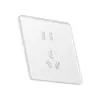 Panel de Interruptor y Enchufe de Vidrio Templado Ultra-delgado Color Blanco Mate Electricista Internacional Hogareño de Pared Una Apertura Doble 5 Agujeros usb
