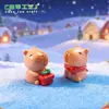 Nuevo producto transfronterizo: Figuras Lindas de Capibara Navideño, Decoraciones DIY de Escena de Nieve, Adornos de Paisaje en Miniatura