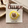 Pinza para el pelo de fieltro de lana de conejo y oso de dibujos animados lindos coreanos, accesorios para el pelo de fruta dulce para flequillo de niñas