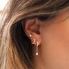 Aretes de Circonita Populares Estilo Ins Chapados en Latón Dorado Real de Venta Caliente Transfronteriza Europea y Americana Aretes Creativos Elegantes Personalizados