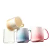 Vaso para lavar de doble capa anti-moho para estudiantes, vaso para enjuague bucal doméstico de color degradado, vaso dental de gran capacidad de 360 ml