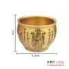 Ornamentos de Tigela de Tesouro de Arroz Baifuku de Latão para Atrair Riqueza, Decoração de Casa, Artesanato para Atrair Riqueza de Escritório, Venda por Atacado