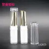 Tubo de batom plástico oblíquo de camada dupla moda tubo vazio garrafa de batom embalagem de casca vazia LG023 sub-embalagem de cosméticos