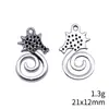 21x12mm 1.3g Plata Antigua Accesorios para Collar Pulsera DIY Se Puede Decorar con Pedrería Colgante de Caballito de Mar