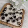Chá A- Corpo Natural Pedra de Cristal Coração Caixa Mágica Acessórios Retro Meio Prata Com Furo Acessórios para Pulseira de Cristal DIY