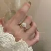 Anillos Ajustables Baratos para Estudiantes, Anillos Punk Retro para Hombres, Lavables