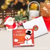 Hk008-T Pegatinas Redondas Decorativas Navideñas Sellos Adhesivos para Sobres de Tarjetas de Felicitación Pegatinas de Sello Redondas