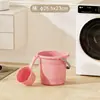 Juego de Cubo de Agua para el Hogar, Lavabo, Cucharón de Agua, Cubo de Plástico Engrosado, Gran Capacidad, Uso Doméstico, Set de Tres Piezas para Baño en Dormitorio de Estudiantes