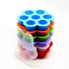 Bandeja Congelador de Alimentos Molde para Cubitos de Hielo de 7 Compartimentos Caja de Silicona para Alimentos Complementarios de Bebé Contenedor Engrosado para Congelar Snacks