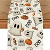 Toalha de Mesa Transfronteiriça Halloween Abóbora Roxa Floral Gótico Decoração de Mesa de Café para Cozinha Restaurante Festa Venda por Atacado de Fábrica