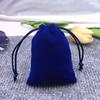 Fabricante de Bolsa de Terciopelo Negra Multitalla Bolsa de Tela Pequeña Bolsa de Embalaje Bolsa de Tela con Cordón para Joyería Bolsa de Almacenamiento