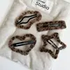 Pinza para el Cabello de Leopardo Popular en Internet para Mujer Clip BB de Felpa Cabello Pinza para el Cabello de Corea del Sur Pinza para el Cabello Adorno para el Cabello Pinza para el Flequillo Pinza para Cabello Roto