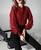 2026 Nueva Blanca Estilo Coreano Holgada Manga Larga Malla Dulce Malla Patchwork Camiseta Base Top Interior Blusa para Mujer