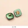 Nuevos Botones Cuadrados de Resina Estilo Chino, Gama Alta, Botones de Camisa Incrustados con Diamantes, Versátiles Accesorios Hechos a Mano para DIY en Cheongsams y Cárdigans