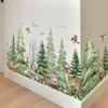 MS6497-ZY Adesivo de Parede Decorativo Criativo Floresta Planta Animal para Quarto de Criança Sala de Estar Quarto Plano de Fundo Adesivo de Parede Autoadesivo