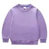Sudadera Infantil 2026 Nueva Colección de Primavera Color Sólido para Niños Estilo Coreano Cuello Redondo Tops para Niños Pequeños Ropa de Primavera de Manga Larga para Niñas