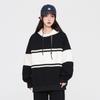 Suéter para hombre y mujer estilo japonés retro a rayas con capucha estilo grueso holgado para pareja estudiante abrigo top moda