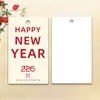 Cartão de Feliz Ano Novo 2026 Estilo Chinês Festival da Primavera High-End Simples Etiqueta Bênção Cartão Pequeno Cartão de Presente para Floricultura