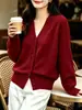 Cárdigan de punto fino bordado para mujer, primavera y otoño, hilo delicado, bordado artístico, adecuado para ropa de trabajo, para llevar en capas y crear un look elegante