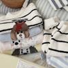 Conjunto de Pijama Redondo Estiloso para Casa, Outono e Inverno 2026 para Crianças, Conjunto de Duas Peças Espessado Meio Aveludado para Crianças Pequenas e Médias